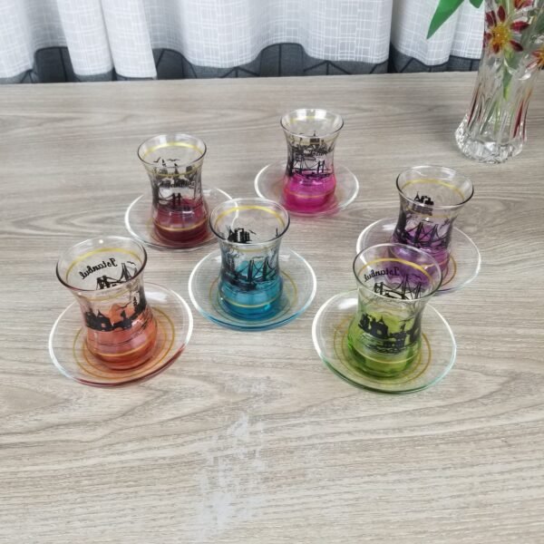 Turkey glass cup set with saucer- TCCS - Image 3