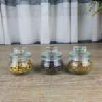 150ML Glass Jar Set With Glass LID 00608 - Image 3