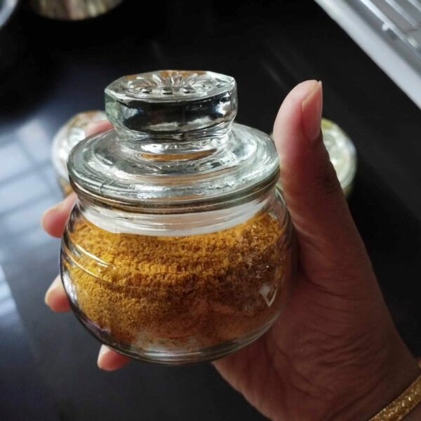 150ML Glass Jar Set With Glass LID 00608 - Image 2