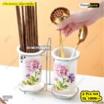 2 Pcs Ceramic  Spoon Holder