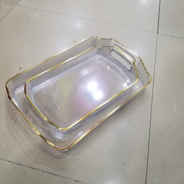 2 Pcs Plastic Household Tray - Image 2