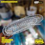 2 Pcs Glass kabab/fruits/saslik serving trey
