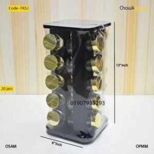 20 Pcs Spice Jar Set with Revolving Stand- FKSJ