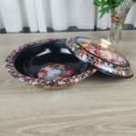 Steel curry bowl with lid black- SESB - Image 2