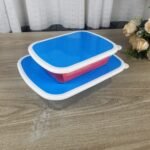 Oven proof rectangular serving dish with lid 2 pcs set- SESD (8092-2) - Image 2