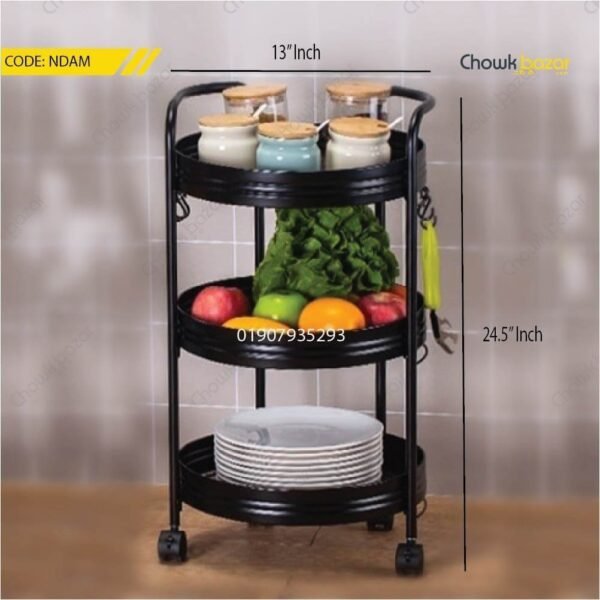 3 Layer Dish rack Balck - Image 1