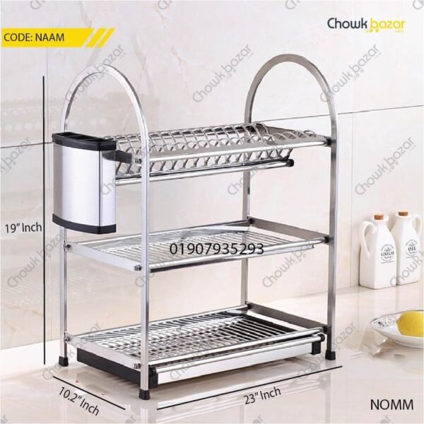 3 Layer dish drying rack wall mounted - Image 1