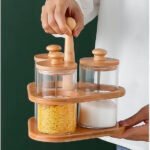 3 Pcs Airtight Golden Jar Set - Image 2
