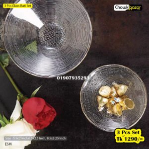 3 Pcs Glass Bati Set
