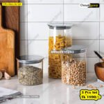3 Pcs Glass Jar Set