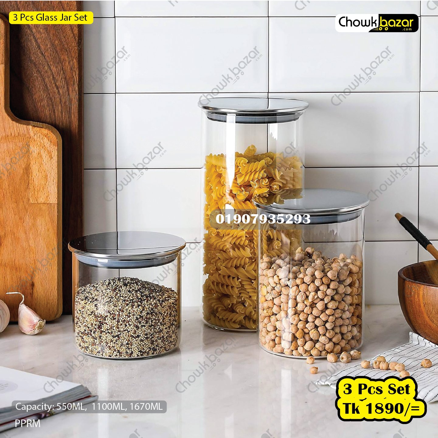 3-Pcs-Glass-Jar-Set-01.jpg 3 Pcs Glass Jar Set - Image 1