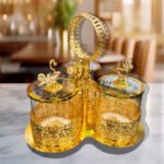 3 Pcs Metal Spice Jar With Stand - Image 2