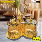 3 Pcs Metal Spice Jar With Stand