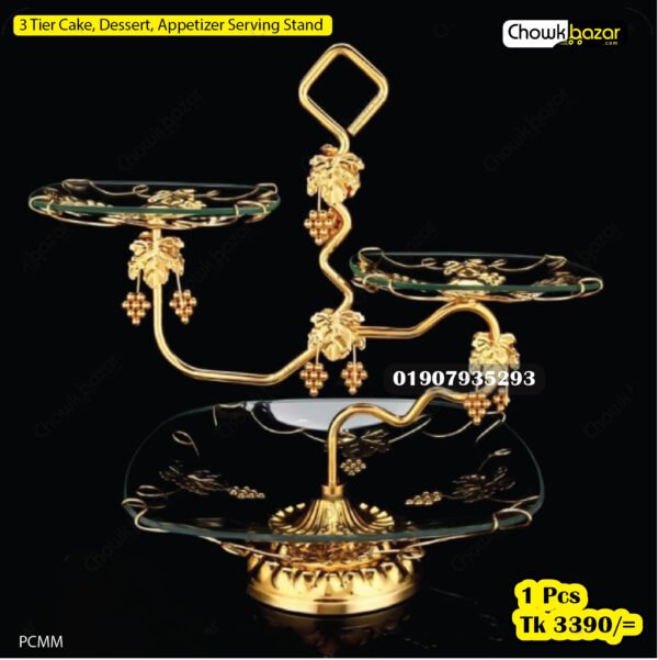 3 Tier Cake, Dessert, Appetizer Serving Stand - Image 1