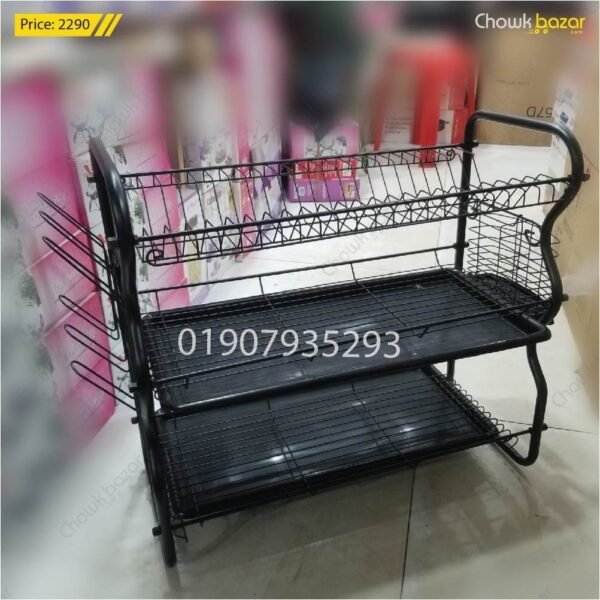 3 Layer Dish rack Balck - Image 1