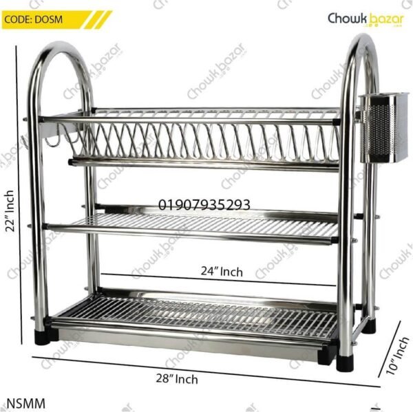 3 Layer Dish rack SS - Image 1
