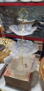3 layer Goldrim Cacke Dish(RE) - Image 2