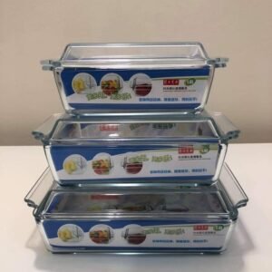 Rectangular serving dish with lid