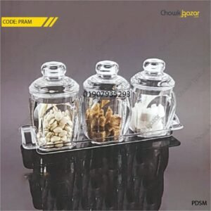 3 pcs spice jar set with tray