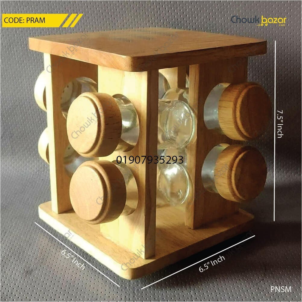 360-Degree-Wooden-8-Pcs-Spice-Rack-Set-Square.jpg 360 Degree Wooden 8 Pcs Spice Rack Set Square - Image 1