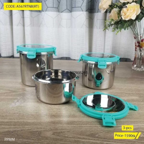 3pcs Airtight Food Container set- A567RTNB(RT) - Image 1