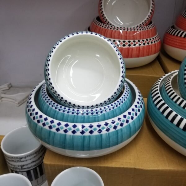 3pcs Ceramic Bati Set Blue - Image 2