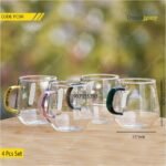 4 Pcs Borosilicate Glass Coffee Mug