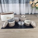 4 pcs Stainless Steel Lunch Box With Bag - Image 2