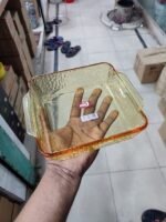 Oven proof glass serving dish golden color- SESD - Image 2