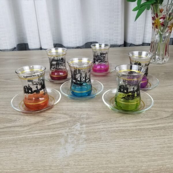 Turkey glass cup set with saucer- TCCS - Image 2