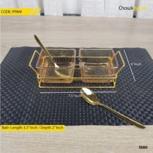 5 Pcs gold rim dessert bati set