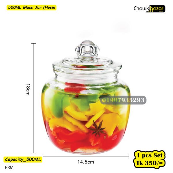 500ML Glass Jar (Hosin) - Image 1