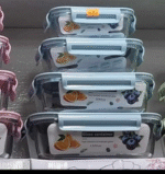 4Pcs oven proof bati set with plastic lid