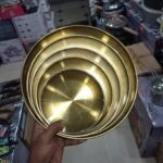 5pcs Stainless Steel plate golden Set (RC) - Image 2