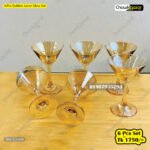 6 Pcs Golden Juicer Glass Set