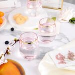 6 Pcs Pink Crystal Tumblers Water Glass Set - Image 2