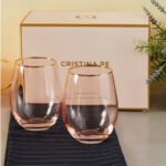 6 Pcs Pink Crystal Tumblers Water Glass Set - Image 3