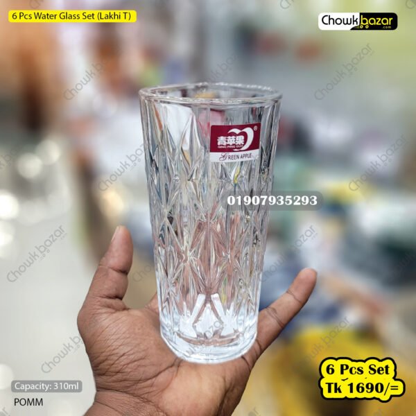 6 Pcs Water Glass Set (Lakhi T) - Image 1