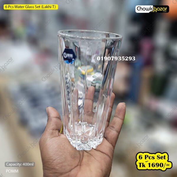6 Pcs Water Glass Set (Lakhi T) - Image 1