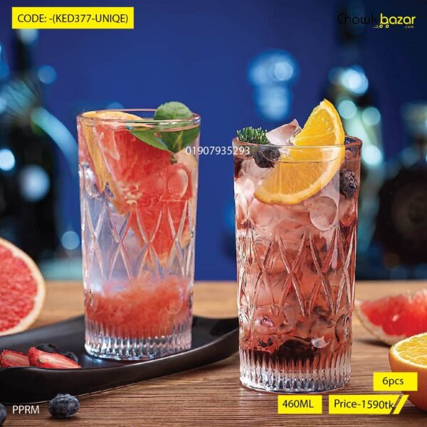 6 pcs Water Glass (KED377-UNIQU) - Image 1