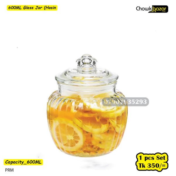 600ml Glass Jar M01 - Image 1