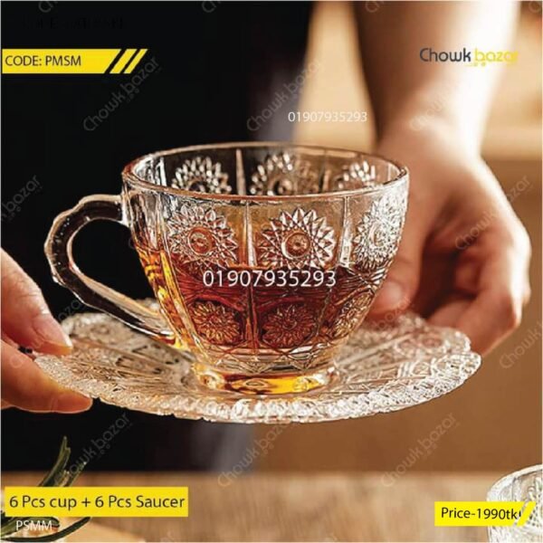 6pcs Glass Tea cup - Image 1