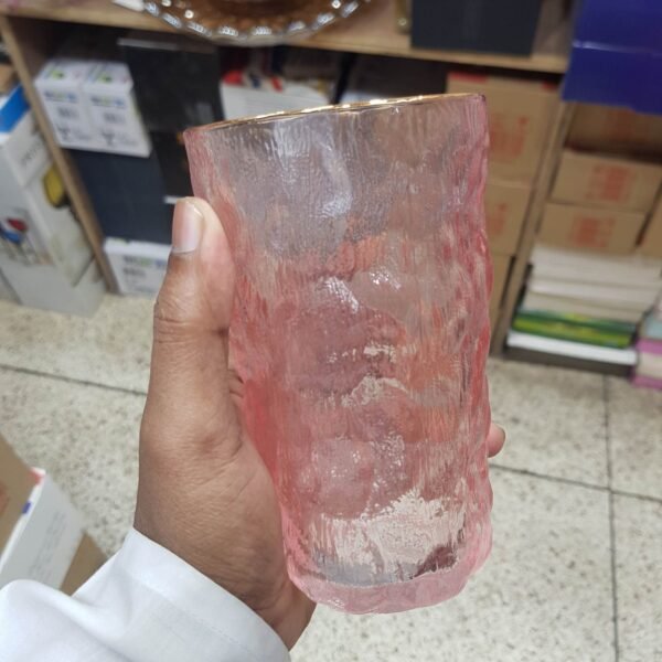 6pcs Goldrim color water glass 350ml - Image 2