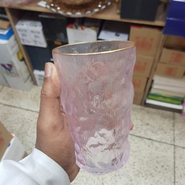 6pcs Goldrim color water glass 350ml - Image 3