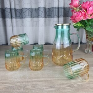 7 Pcs Jar & Glass Set