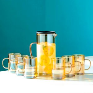 7 Pcs Jar & Glass Set