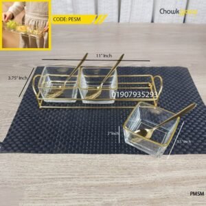7Pcs Golde Rim Dssart Serving Set