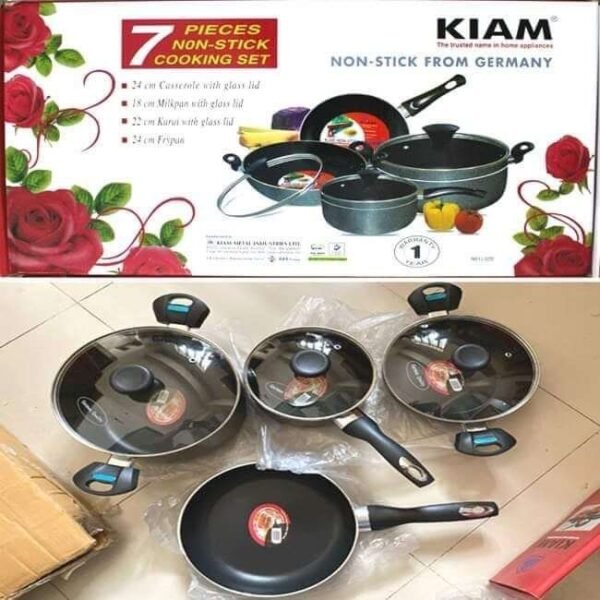 7pcs kiam none stick cooking set - Image 1
