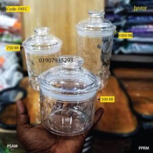 Acrylic jar set 3 pcs- FKFC