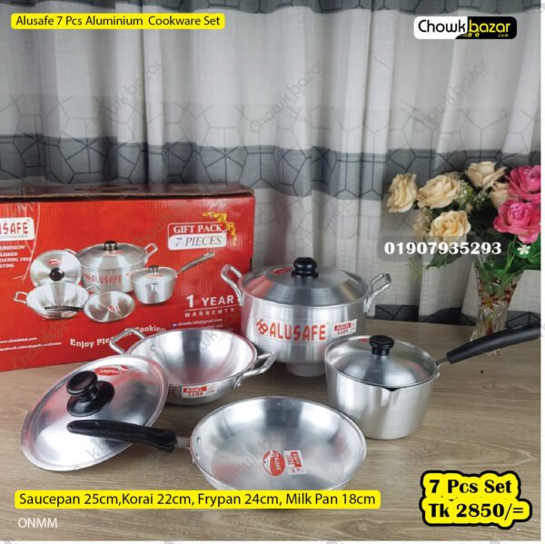 Alusafe 7 Pcs Aluminum Cookware Set - Image 1
